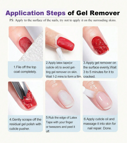 Gel Nail Polish Remover (15ml)